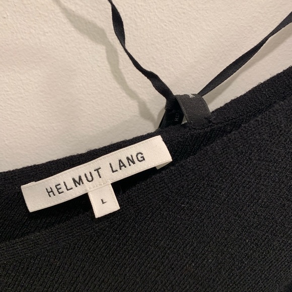 NWT Helmut Lang long black slash cuff sweater dress. Size large - Picture 4 of 6